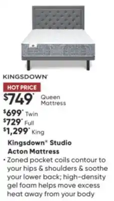 Sleep Country Kingsdown studio acton mattress offer