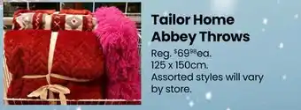 Tailor home abbey throws