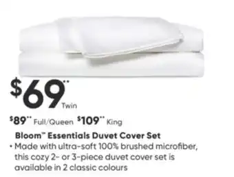 Sleep Country Bloom essentials duvet cover set offer