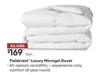 Sleep Country Fieldcrest luxury microgel duvet offer