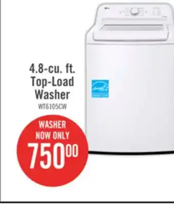The Brick Lg 4.8 cu. ft. top-load washer with 4-way agitator - wt6105cw offer