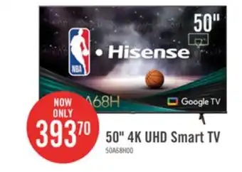 The Brick Hisense 50 a68h series 4k uhd smart google tv offer