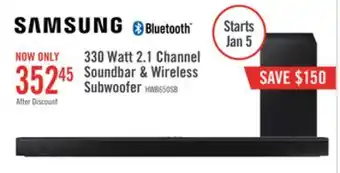 The Brick Samsung 430 w 3.1-channel soundbar with wireless subwoofer - hw-b650/zc offer