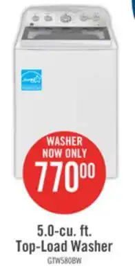 The Brick Ge 5 cu. ft. top-load washer with sanifresh - gtw580bmrws offer