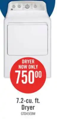 The Brick Ge 7.2 cu. ft. electric dryer with sanifresh cycle - gtd45ebmrws offer