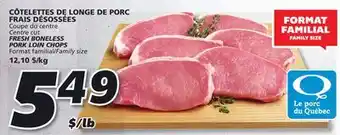 IGA Fresh boneless pork loin chops offer