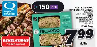 IGA Fresh seasoned pork tenderloins offer
