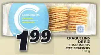 IGA Compliments rice crackers offer