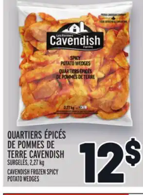 Metro Quartiers épicés de pommes de terre cavendish | cavendish frozen spicy potato wedges offer