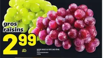 Metro Raisins rouges ou verts sans pépins | seedless red or green grapes offer