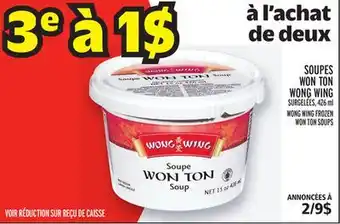 Metro Soupes won ton wong wing | wong wing frozen won ton soups offer
