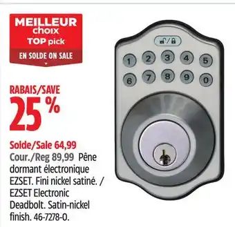 Canadian Tire Ezset electronic deadbolt offer