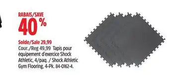 Canadian Tire Shock athletic gym flooring, 4-pk offer