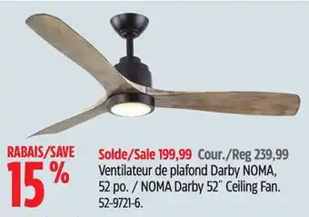 Canadian Tire Noma darby 52 ceiling fan offer