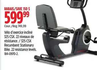 Canadian Tire Proform 325 csx recumbent stationary bike offer