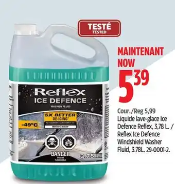 Canadian Tire Reflex ice defence windshield washer fluid, 3.78l offer