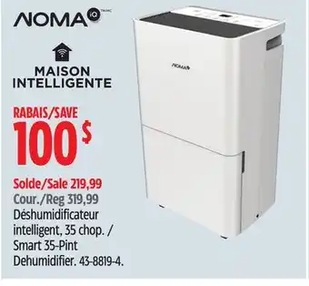 Canadian Tire Noma iq smart 35-pint dehumidifier offer