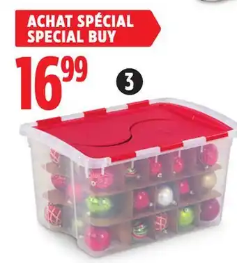 Canadian Tire Sterilite 45l flip-top ornament box offer