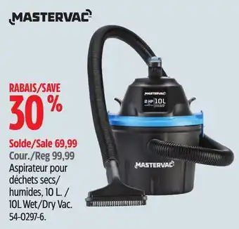 Canadian Tire Mastercraft 10l wet/dry vac offer