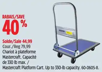 Canadian Tire Mastercraft platform cart offer