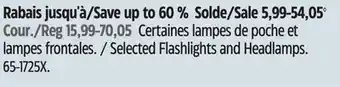Canadian Tire Police security selected flashlights and headlamps offer