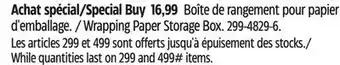 Canadian Tire Sterilite wrapping paper storage box offer