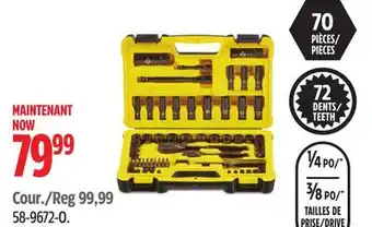 Canadian Tire Stanley professional grade black chrome socket set, 70-pc, sae/metric offer