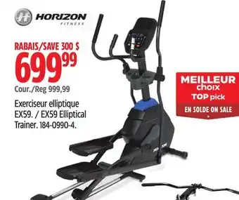 Canadian Tire Horizon ex59 elliptical trainer offer