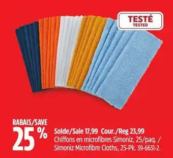 Canadian Tire Simoniz microfibre cloths offer