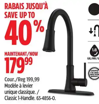 Canadian Tire Pfister classic 1-handle offer