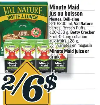 Marché Richelieu Jus ou boisson minute maid | minute maid juice or drink offer
