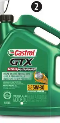 Canadian Tire Castrol gtx high mileage motor oil offer