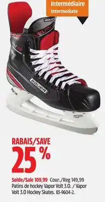 Canadian Tire Bauer vapor volt 3.0 hockey skates offer