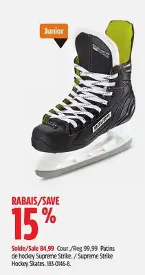 Canadian Tire Bauer supreme strike hockey skates offer