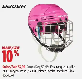 Canadian Tire Bauer 2100 helmet combo, medium offer