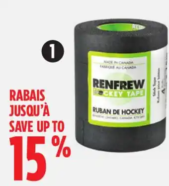 Canadian Tire Renfrew black hockey tape, 4-pack offer