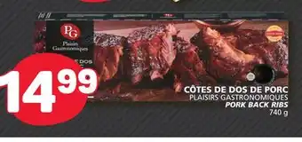 Marché Bonichoix Plaisirs gastronomiques pork back ribs offer