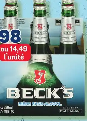 Marché Bonichoix Beck's non-alcoholic beer offer