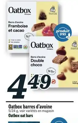 Marché Richelieu Barres d'avoine oatbox | oatbox oat bars offer