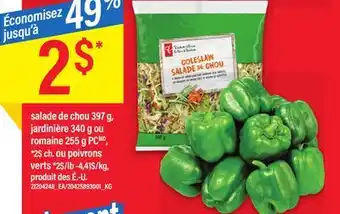 Maxi Salade de chou 397 g, jardinière 340 g ou romaine 255 g pcmd ou poivrons offer