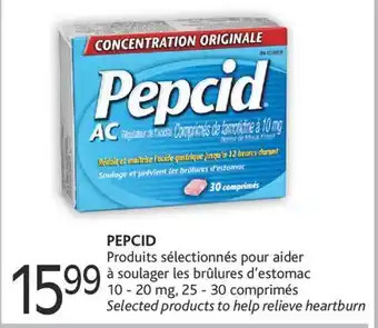 Brunet Pepcid produits sélectionnés pour aider à soulager les brûlures d'estomac offer