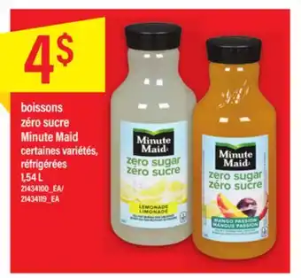 Maxi Boissons zéro sucre minute maid 1,54 l offer