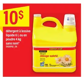 Maxi Détergent à lessive liquide 6 l ou en poudre 4 kg sans nom offer