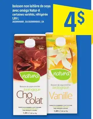 Maxi Boisson non laitière de soya avec oméga natur-a offer