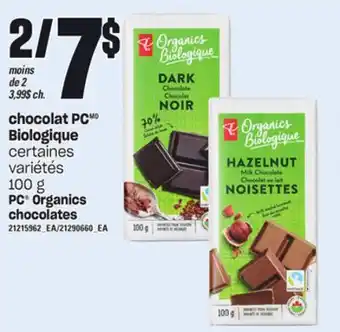 Provigo Chocolat pc biologique, 100 g offer