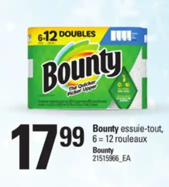 Provigo Bounty essuie-tout, 6 = 12 rouleaux offer