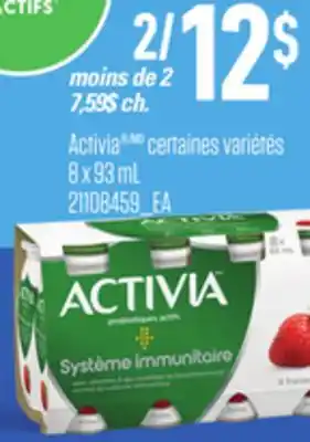 Provigo Activia , 8 x 93 ml offer