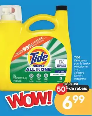 Brunet Tide détergents pour la lessive sélectionnés offer