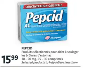 Brunet Pepcid produits sélectionnés pour aider à soulager les brûlures d'estomac offer