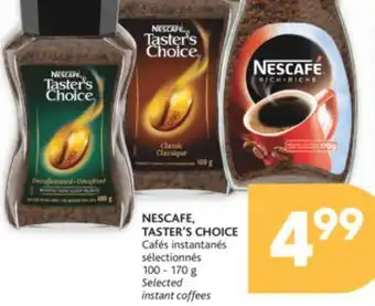 Brunet Nescafe, taster's choice cafés instantanés sélectionnés offer